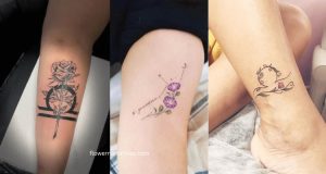 Libra Zodiac Flowers Tattoo