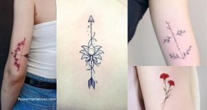 Sagittarius Zodiac Flowers Tattoos