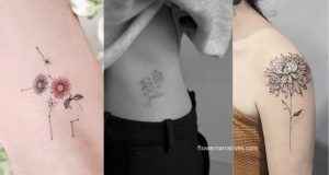 Virgo zodiac flower tattoo