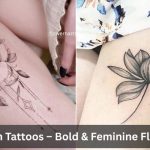 Thigh Floral Tattoo