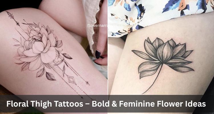 Thigh Floral Tattoo