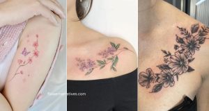 flower tattoos that cascade down your skin